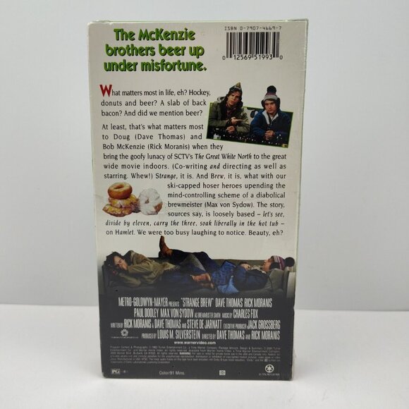 STRANGE BREW NEW SEALED VHS 2000 THOMAS MORANIS McKENZIE BROS BEER WARNER BROS - Picture 2 of 7